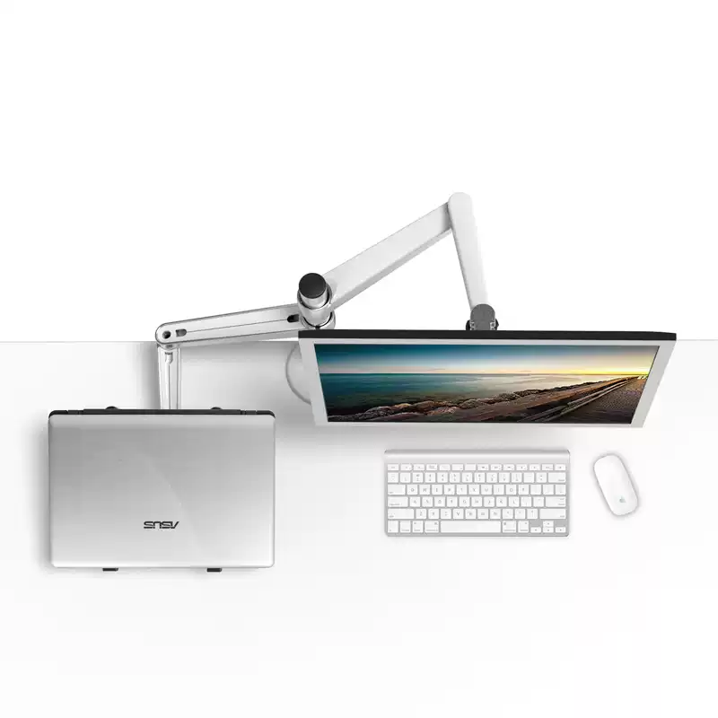 Dual Monitor & Laptop Desk Stand – Aluminum