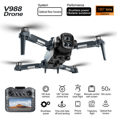 8K Triple-Camera Drone with Obstacle Avoidance
