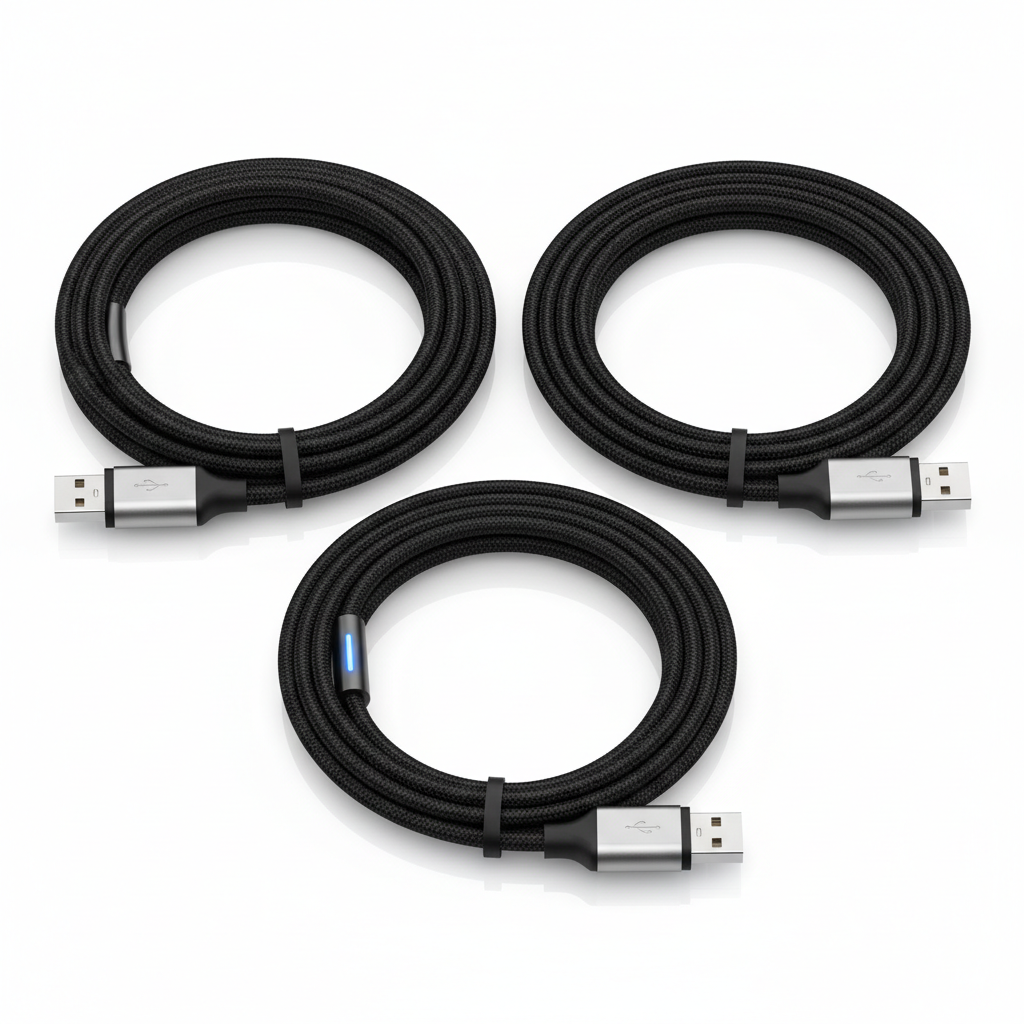 Volt USB-C Cable Set braided nylon in black