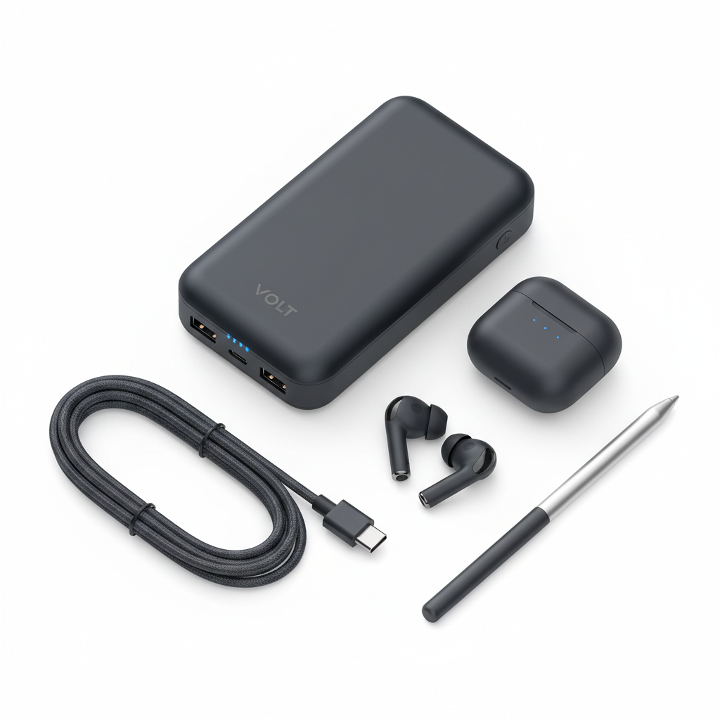 Volt Portable Power Bank in dark grey